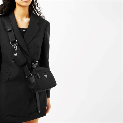 prada nylon & leather knee high boot|prada nylon shoulder bag price.